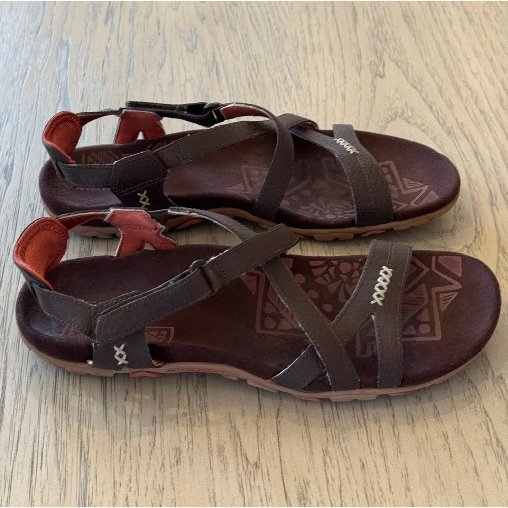 Merrell Sandapur Rose convertible strappy leather sandals women’s size 9 - Picture 6 of 9